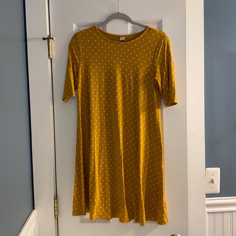Mustard Polka Dot Dress